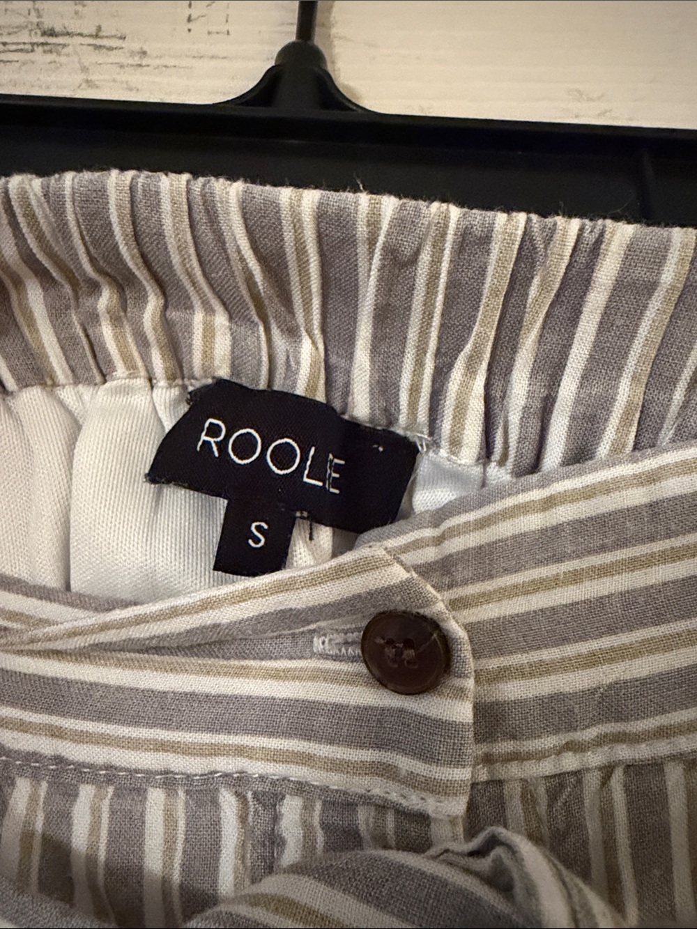 Roolee Blue & White Striped Tie-Waist Midi Skirt - Picture 2 of 3